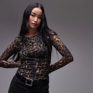 AllSaints Edana Mesh Long Sleeve Shirt